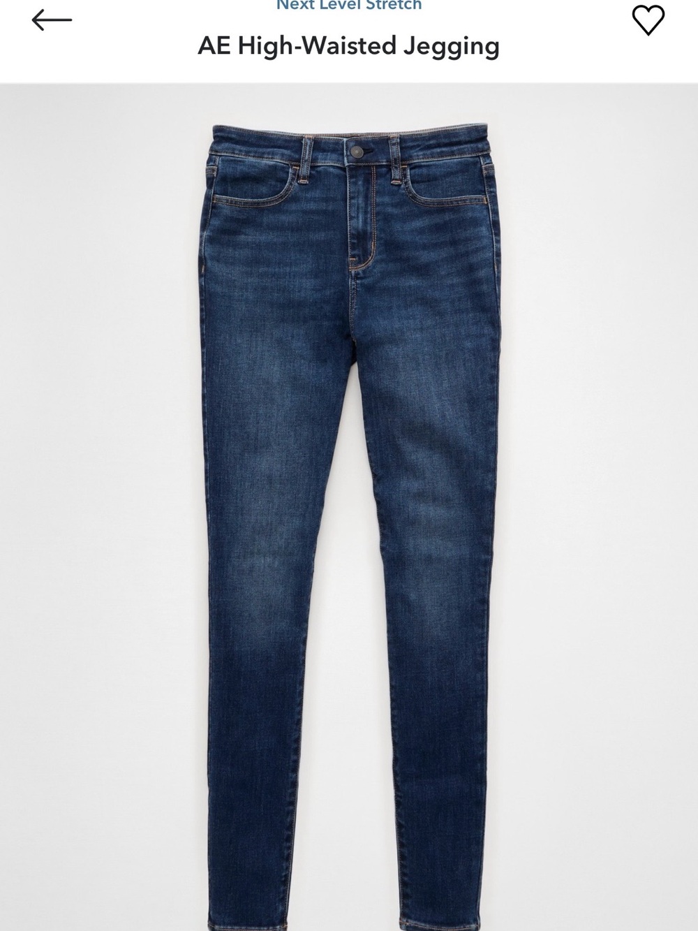 American Eagle Outfitters Dark Blue High-Rise Jeggings